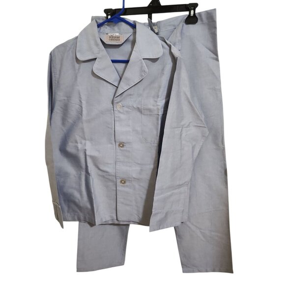 Bergdorf Goodman Mens Blue Pajama Set M 100% Cotton Made In USA - Picture 1 of 4